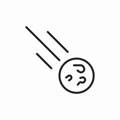 space meteor icon vector sign
