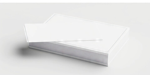 Blank White Business Cards and Box Mockup