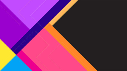 ABSTRACT DARK BACKGROUND WITH GEOMETRIC SHAPES FLAT COLORFUL DESIGN VECTOR TEMPLATE FOR WALLPAPER, COVER DESIGN