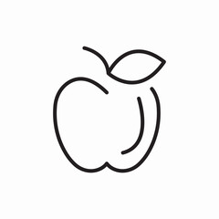 apple fruit fresh apple icon vector sign
