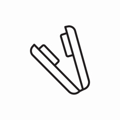 hair iron icon vector sign