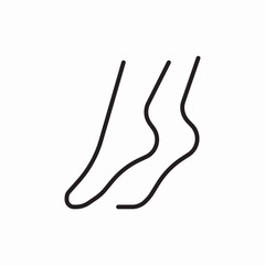 foot care icon vector sign