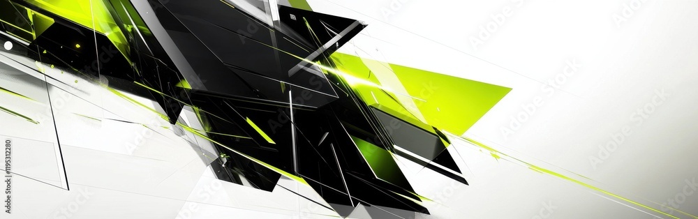 Aufkleber sharp modern geometric design showcasing dynamic black shapes against a contrasting background