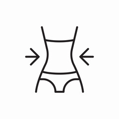 slim waist icon vector sign