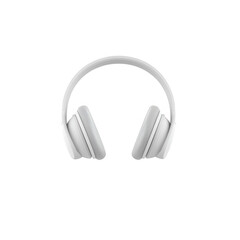 Stylish white headphones for an immersive audio experience., isolated on a transparent background.