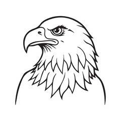 Fototapeta premium Cute Eagle head vector