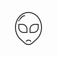 alien face icon vector sign