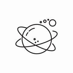 planet universe galaxy icon vector sign
