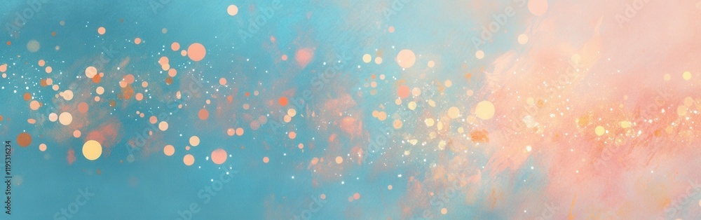 Aufkleber dreamy interplay of soft coral and light captures a tranquil atmosphere at dusk