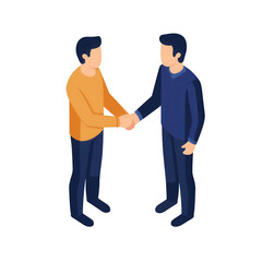 Fototapeta premium Two professionals shaking hands in a successful business agreement., isolated on a transparent background.