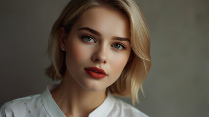 Fototapeta premium Beautiful Woman in Suit with Professional Posture