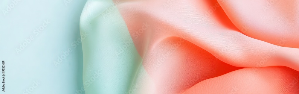 Poster soft gradient fabric showcasing gentle transitions between muted pastel colors