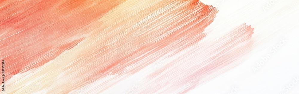 Poster pencil strokes create a smooth gradient from orange to light tones evoking a sense of warmth and tra