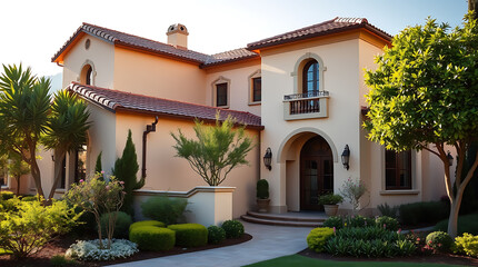 Fototapeta premium Luxury Mediterranean Villa: Breathtaking Home Architecture and Design