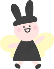 Bunny Fairy in Black Dress