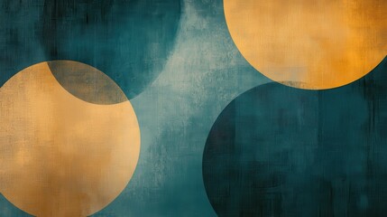 Minimalist composition with overlapping circles and vibrant colors suitable for modern decor or artistic inspiration