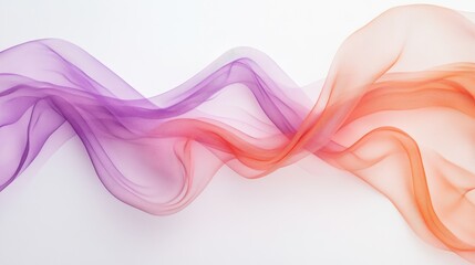 Fototapeta premium Ethereal lavender and coral mist flowing gently across a serene backdrop creating a calming atmosphere