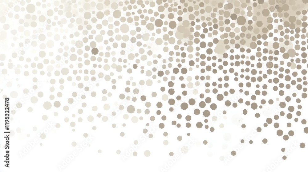 Poster Soft beige halftone dots create a gentle texture for a calming visual experience in modern design