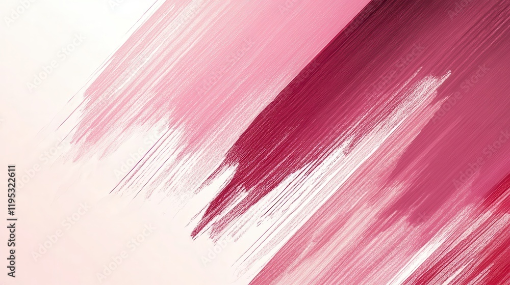 Poster Gradient pencil strokes blend soft pink and deep red hues, creating an artistic texture on a light background