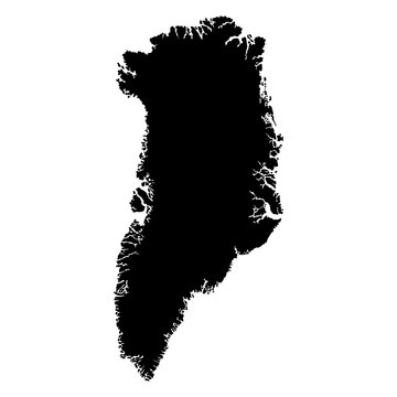 recommend clip art: Black map of Greenland. Autonomous territory of Denmark. Vector illustration