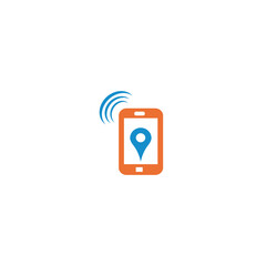 Mobile location vector logo 