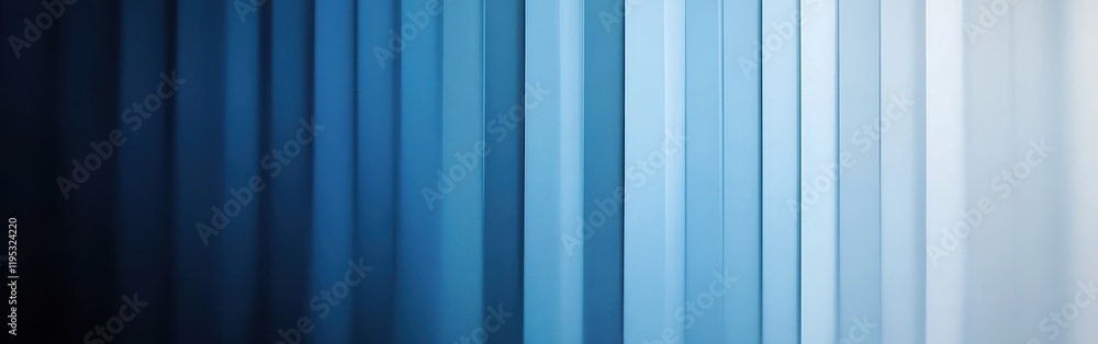 Poster Abstract pencil strokes create a smooth gradient of blue tones transitioning softly across the canvas