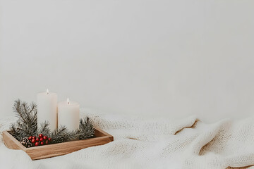 Cozy Winter Candlescape Illustration