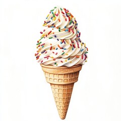Indulging in a colorful soft-serve ice cream cone on a warm summer day at the local park