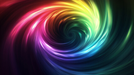 Obraz premium Vortex space background poster. Fantastic whirlwind wallpaper. Abstract swirl dynamic concept horizontal banner. Digital raster bitmap illustration. AI artwork. 