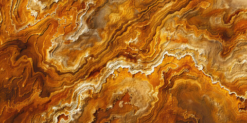 Obraz premium Amber and Brown Swirled Stone Texture