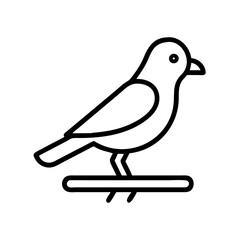 bird perch icon, bird perch line art - simple line art of bird perch, perfect for bird perch logos and icons and themed design 