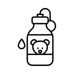 hamster water bottle icon, hamster water bottle line art - simple line art of hamster water bottle, perfect for hamster water bottle logos and icons and themed design 