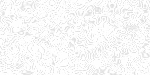 Abstract Vector geography landscape Topo contour map on white background, Topographic contour lines. Seamless pattern with lines Topographic map. Geographic mountain relief diagram line wave carve.