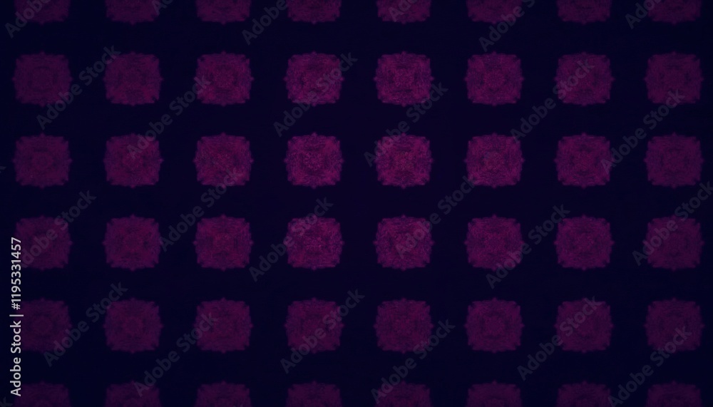 Poster purple background with a pattern of squares. the squares are arranged in a way that creates a sense 
