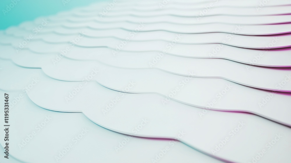 Poster abstract white wave pattern background modern texture design for tech digital projects