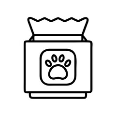pet cleaning wipes icon, pet cleaning wipes line art - simple line art of pet cleaning wipes, perfect for pet cleaning wipes logos and icons and themed design 