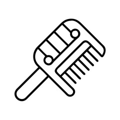 pet grooming comb icon, pet grooming comb line art - simple line art of pet grooming comb, perfect for pet grooming comb logos and icons and themed design 