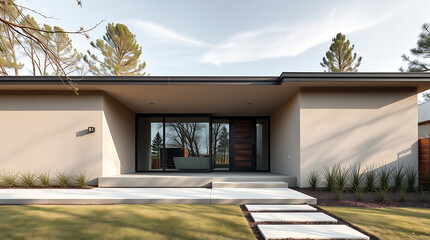 Modern Minimalist House Exterior: Contemporary Home Design and Architecture