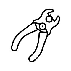pet nail clippers icon, pet nail clippers line art - simple line art of pet nail clippers, perfect for pet nail clippers logos and icons and themed design 