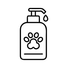 Obraz premium pet shampoo icon, pet shampoo line art - simple line art of pet shampoo, perfect for pet shampoo logos and icons and themed design 