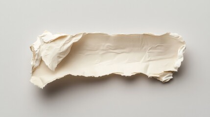 Obraz premium Abstract Torn Paper Texture: Cream-Colored, Rough Edges, Minimalist Style