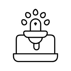 Obraz premium pet water fountain icon, pet water fountain line art - simple line art of pet water fountain, perfect for pet water fountain logos and icons and themed design 