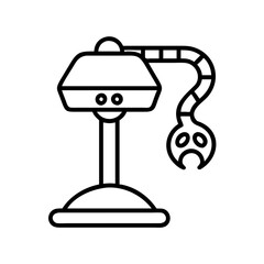 reptile heat lamp icon, reptile heat lamp line art - simple line art of reptile heat lamp, perfect for reptile heat lamp logos and icons and themed design 