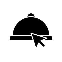 Obraz premium Online food delivery icon