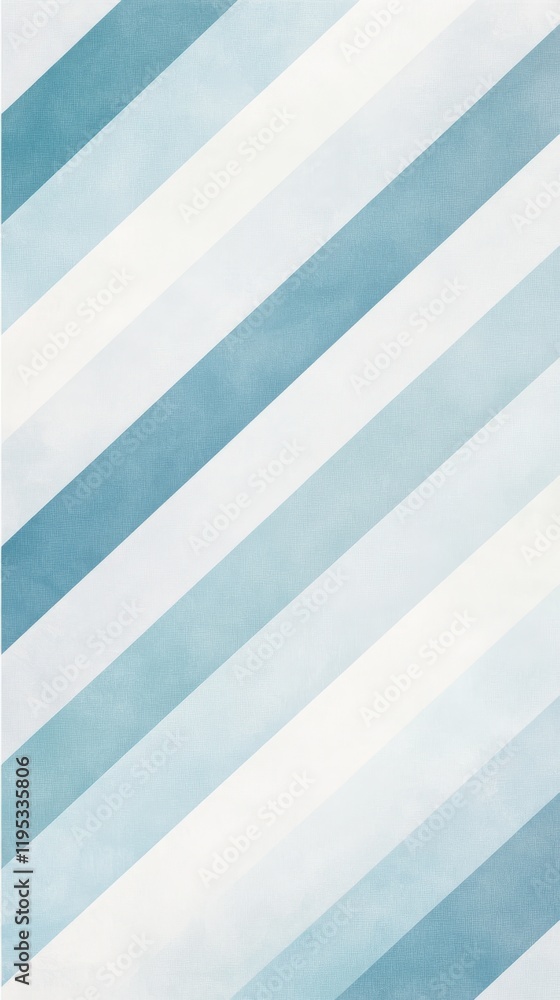 Poster Calming diagonal striped pattern in sky blue with varying shades creating a serene atmosphere