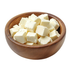 A Bowl of Creamy Feta Cheese Cubes Ready for Cooking or Snacking