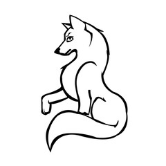 Wolf vector art design