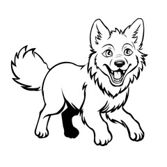 Wolf vector art design