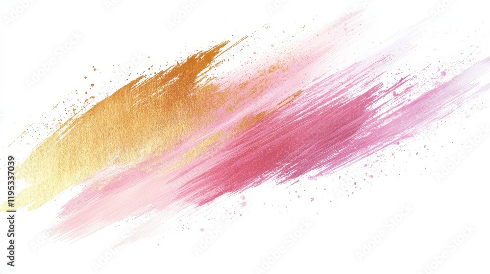 Aufkleber colorful brush strokes on a white background showcase artistic expression and creativity in a modern