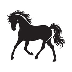 silhouette of a horse
